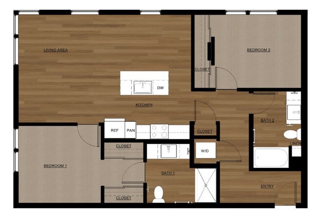 2x2 - E 203 floor plan